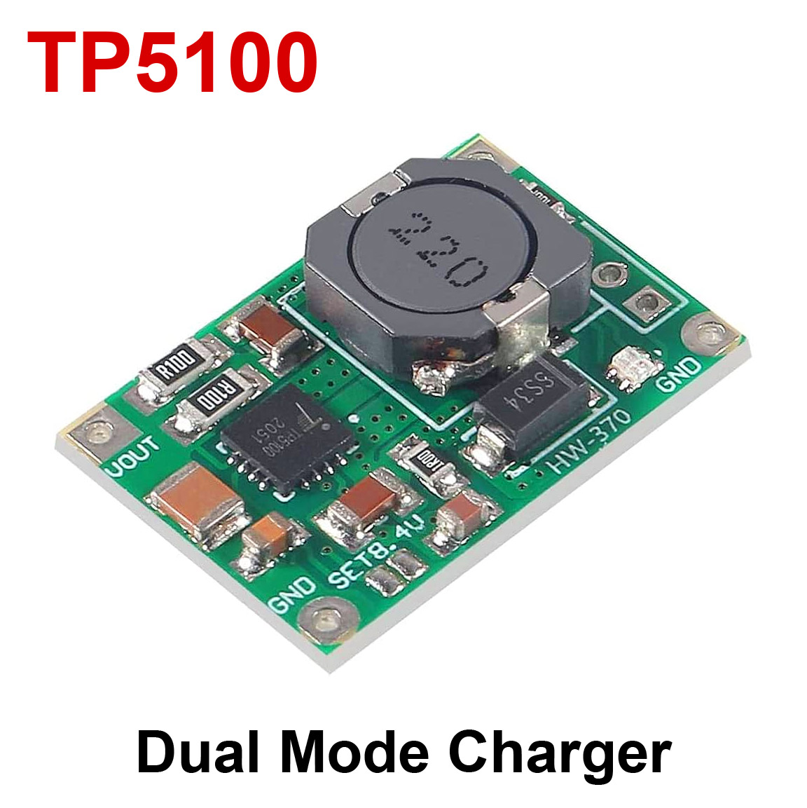 TP5100 Single or 2 Cells Lithium ion Battery Charger Module 2A 4.2V & 8.4V