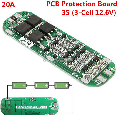 3S 20A Lithium Battery Protection Board BMS)_ 18650 Charger PCB BMS Protection Board 12.6V Cell