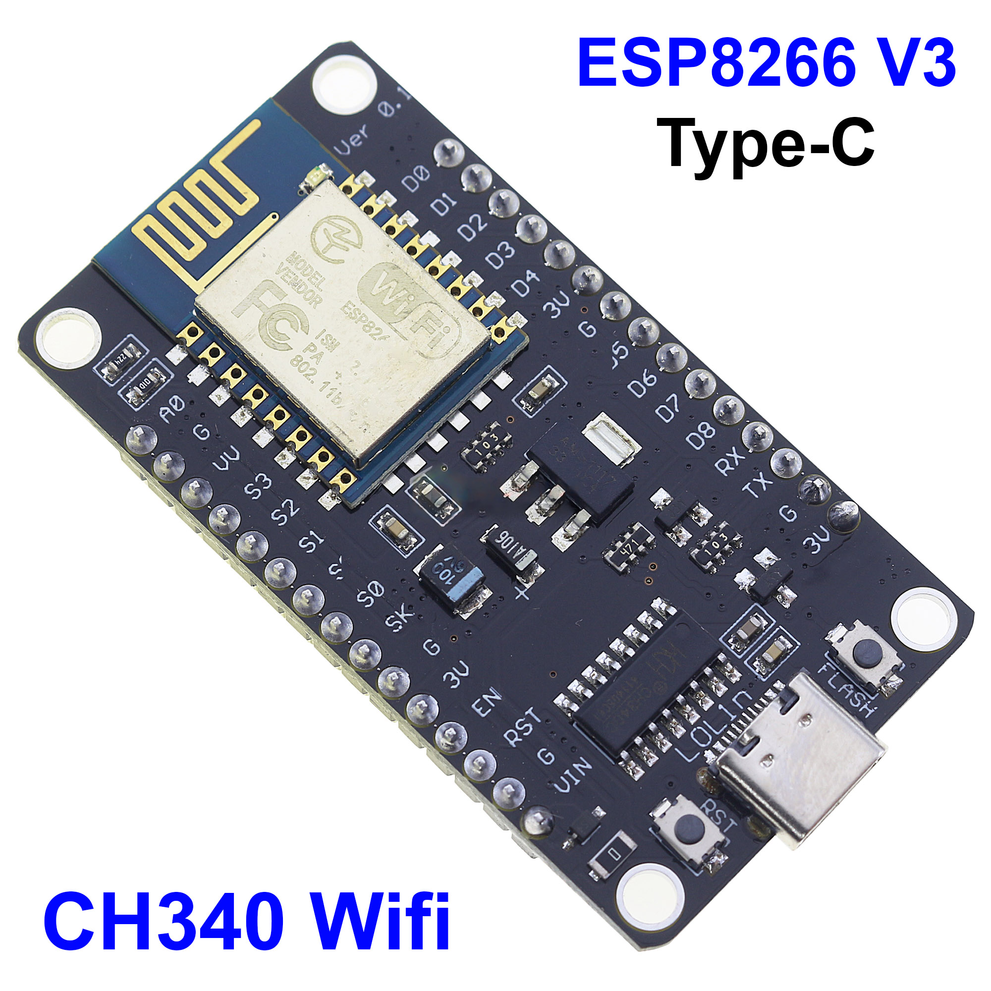 ESP8266 Wifi Module NodeMCU Lua V3 IoT Development Board TYPE-C interface CH340