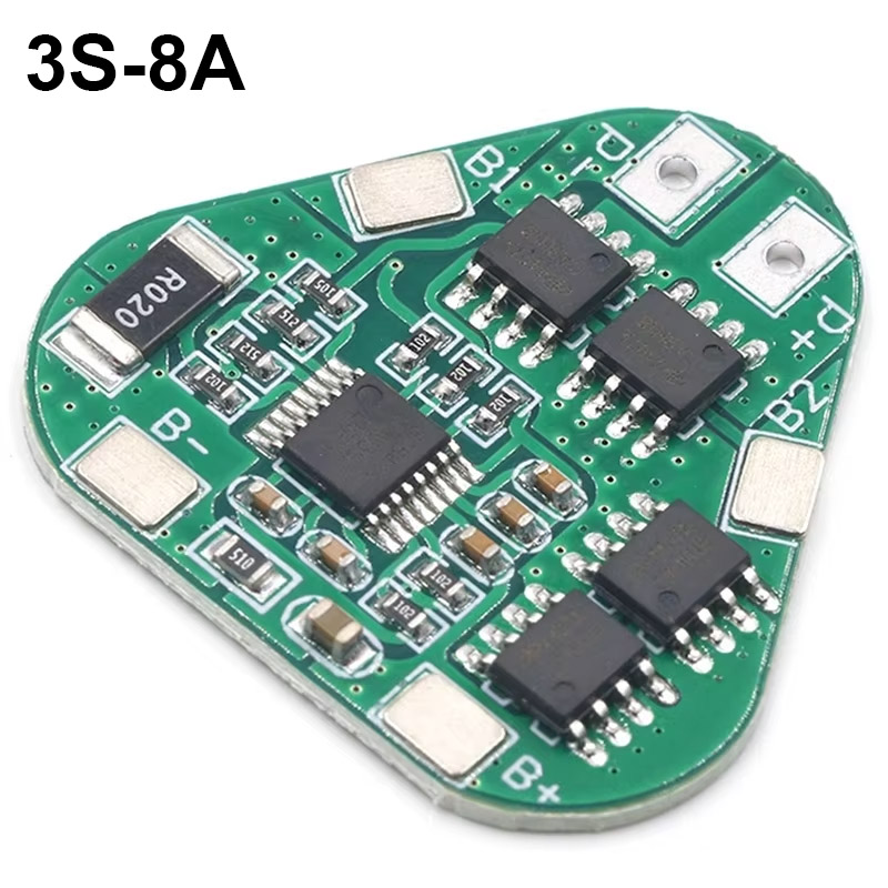 3S 8A 12.6V 18650 Lithium Battery Protection Board 11.1V 12.6V Overcharge Over-Discharge Protect 8A 3 Cell Pack Li-Ion BMS