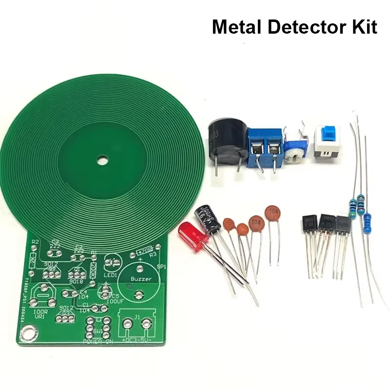 Metal Detector Kit DIY DC 3V-5V Non-contact Sensing Solder Practice PCB & Parts