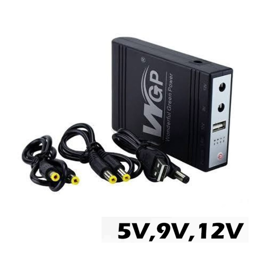 WGP Mini UPS 10400 mAh Battery 5V, 9V, 12V New Model