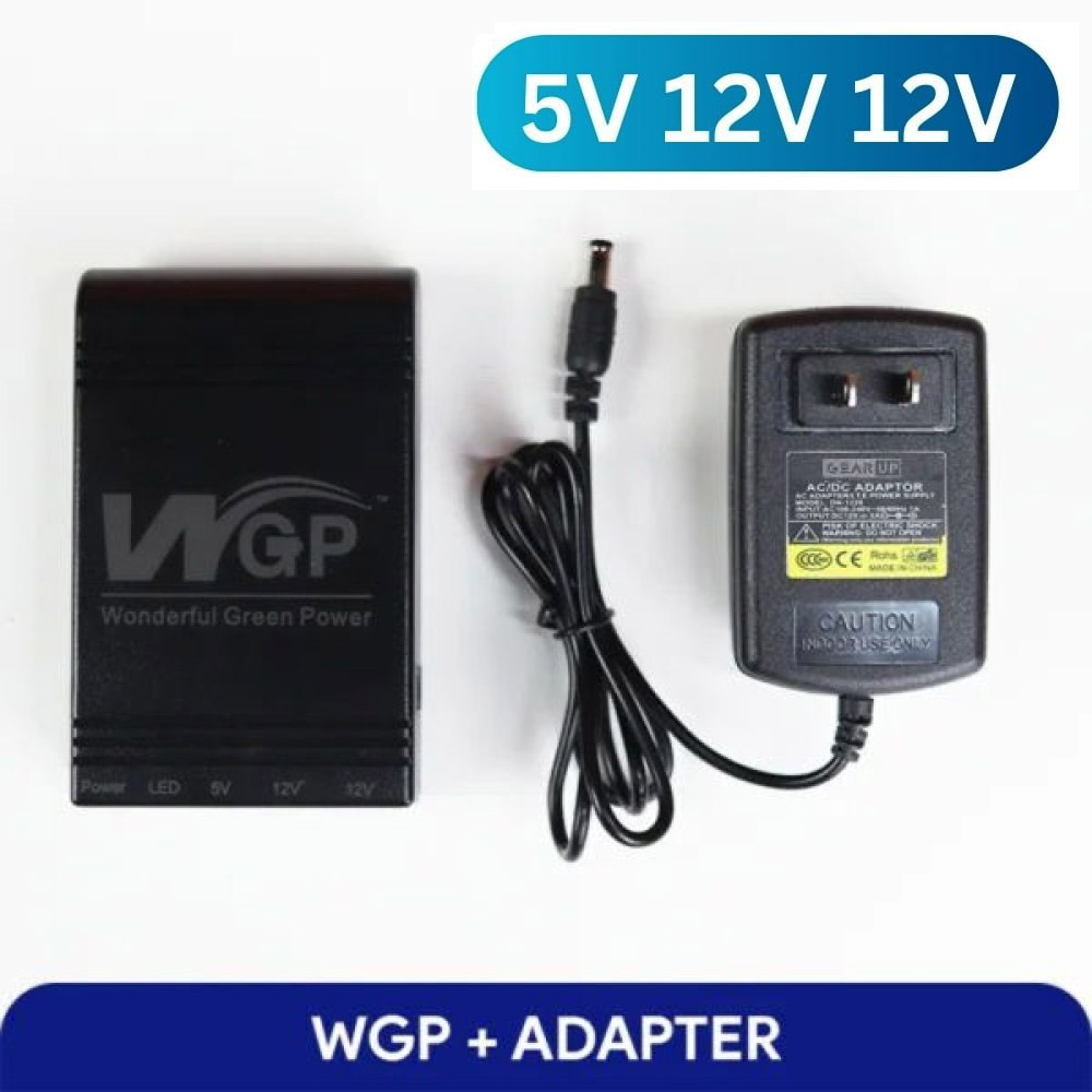 WGP Mini UPS 10400 mAh Battery 5V, 12V, 12V New Model with 3A Charger