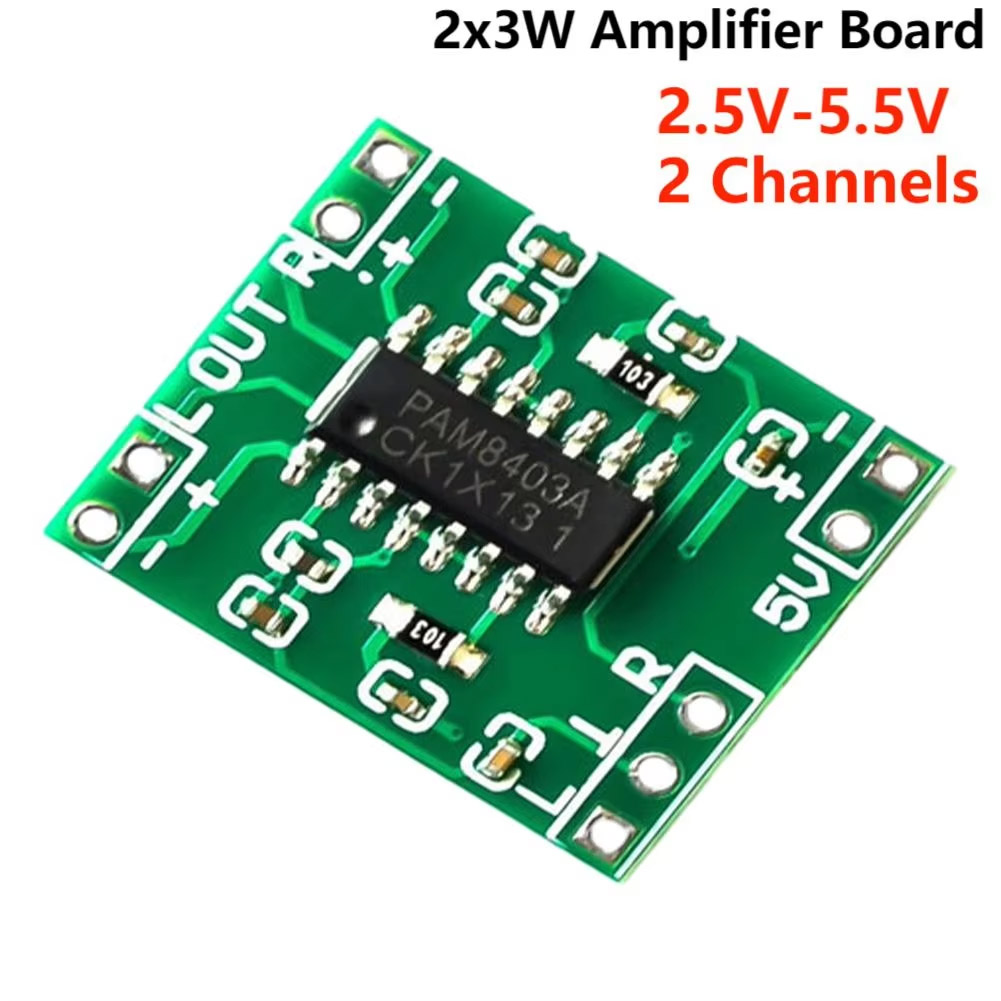 PAM8403 Mini Power Amplifier Board 2x3W 2-Channels Stereo Digital Audio Amplifier Module