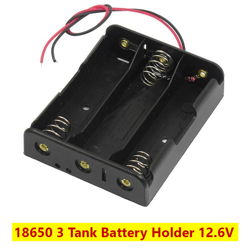 18650 3 Tank 12.6V Rechargeable Battery Holder Case