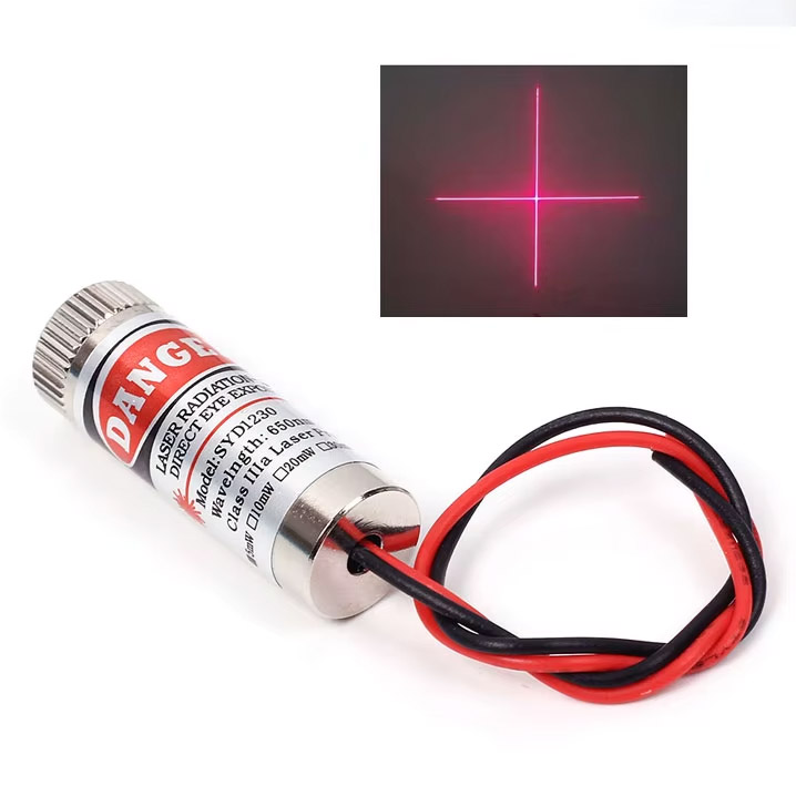 5mW Red Cross Laser Diode Module Focusable Industrial Class 650nm