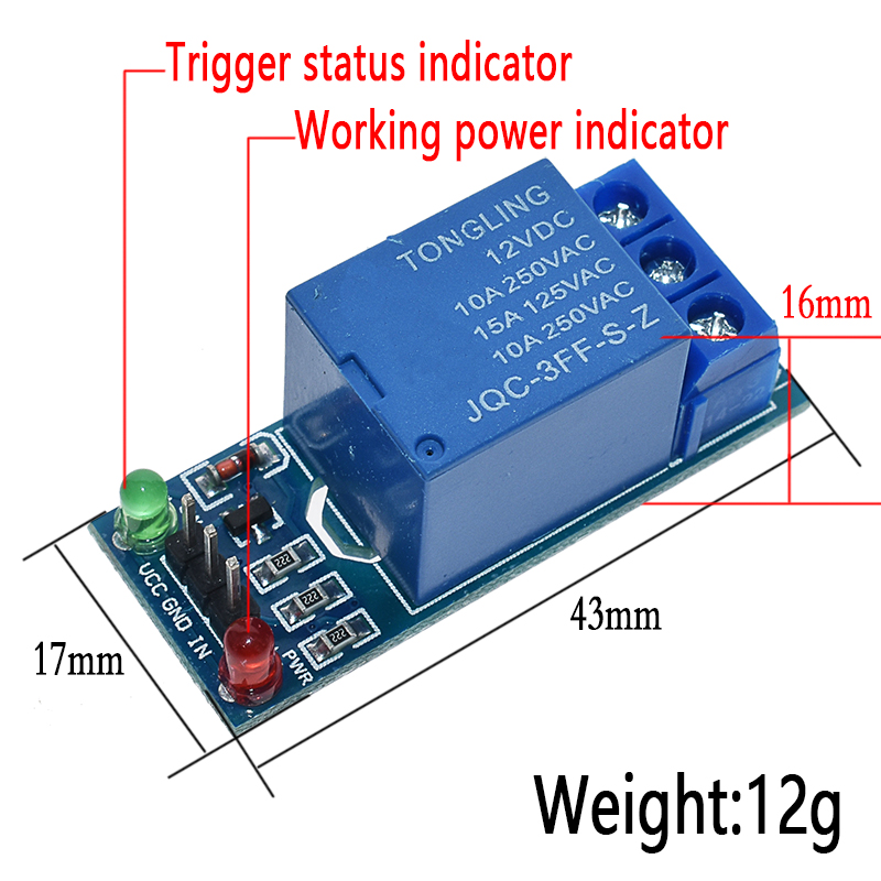 5V Low Level Trigger 1 Channel Relay Module For PIC AVR DSP ARM MCU Arduino