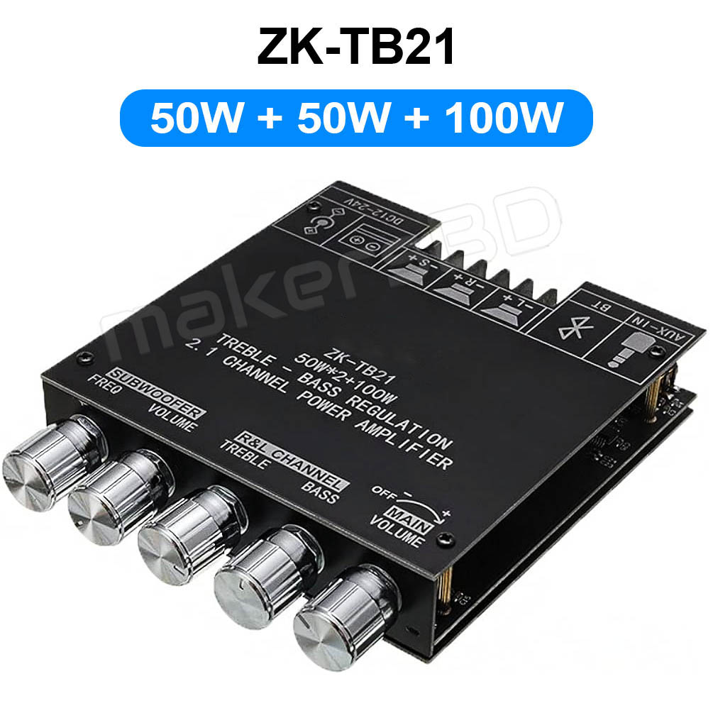 ZK-TB21 Digital Power Amplifier 2.1 Channel BT5.0 Board High Fidelity Surround Sound