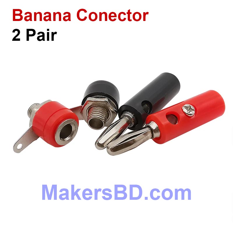 Banana Plug Socket Jack 2 Pairs Red and Black 4mm