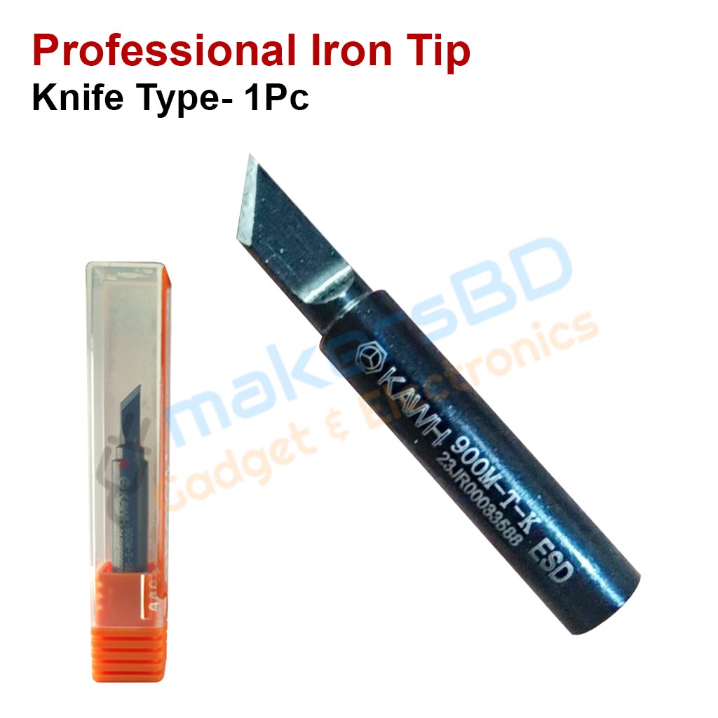Professional Soldering Iron Bit 900M-T-K Tip Knife Type Lead Free Soldering- Black 1Pc