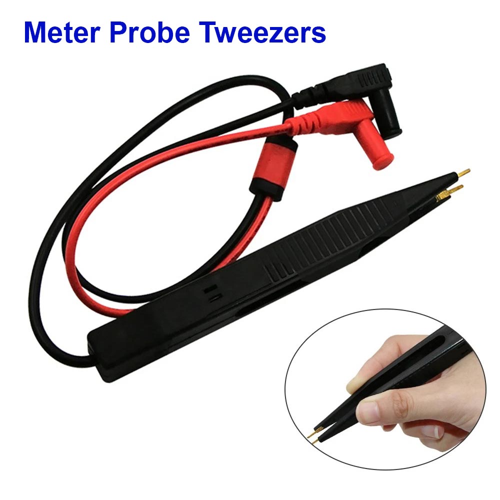 One Hand Component Tester LCR Digital Multimeter Probe Tweezers