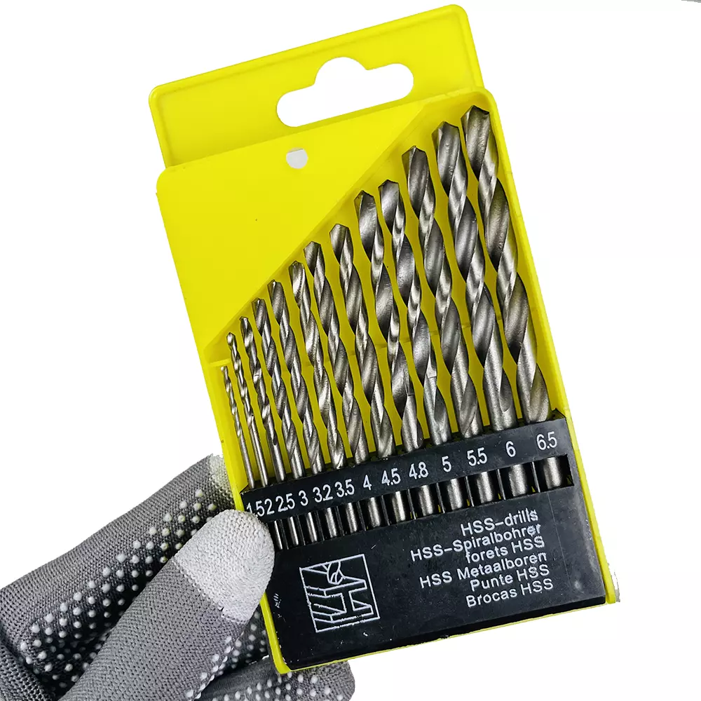 HSS Drill Bit Set Black 13Pcs