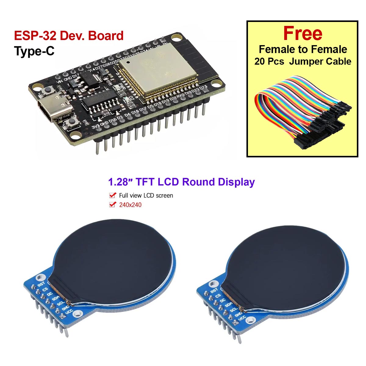 ESP32 Eye Animation Diy Project Pack