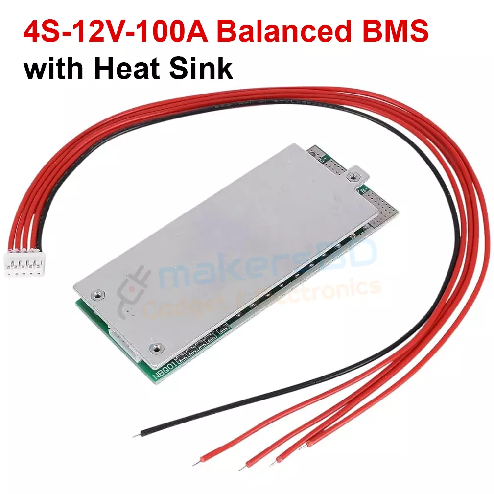 4S 12V 100A BMS with Balance for 3.2V LiFePO4 Battery