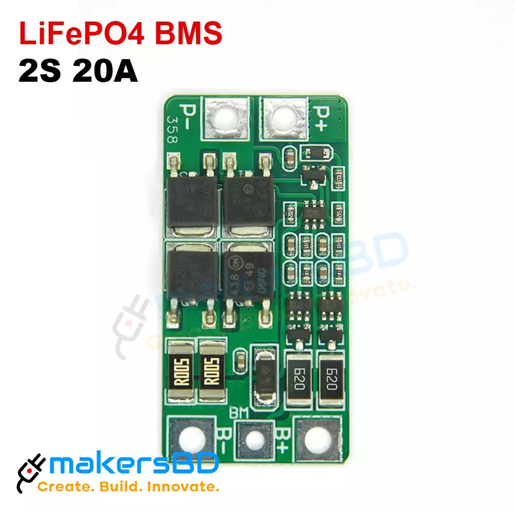 LiFePO4 BMS 2S 20A 6.4V Battery Protection Board