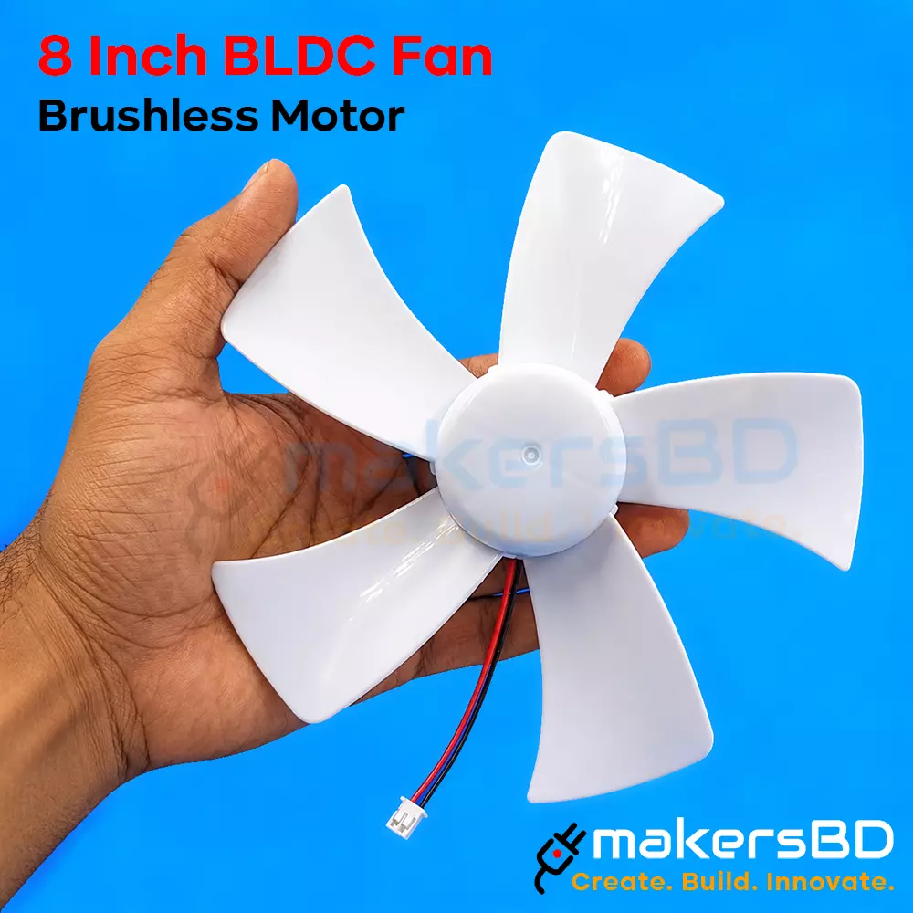 8 inch BLDC Brushless Fan Motor 9V/12V 5 Blades High Air Volume