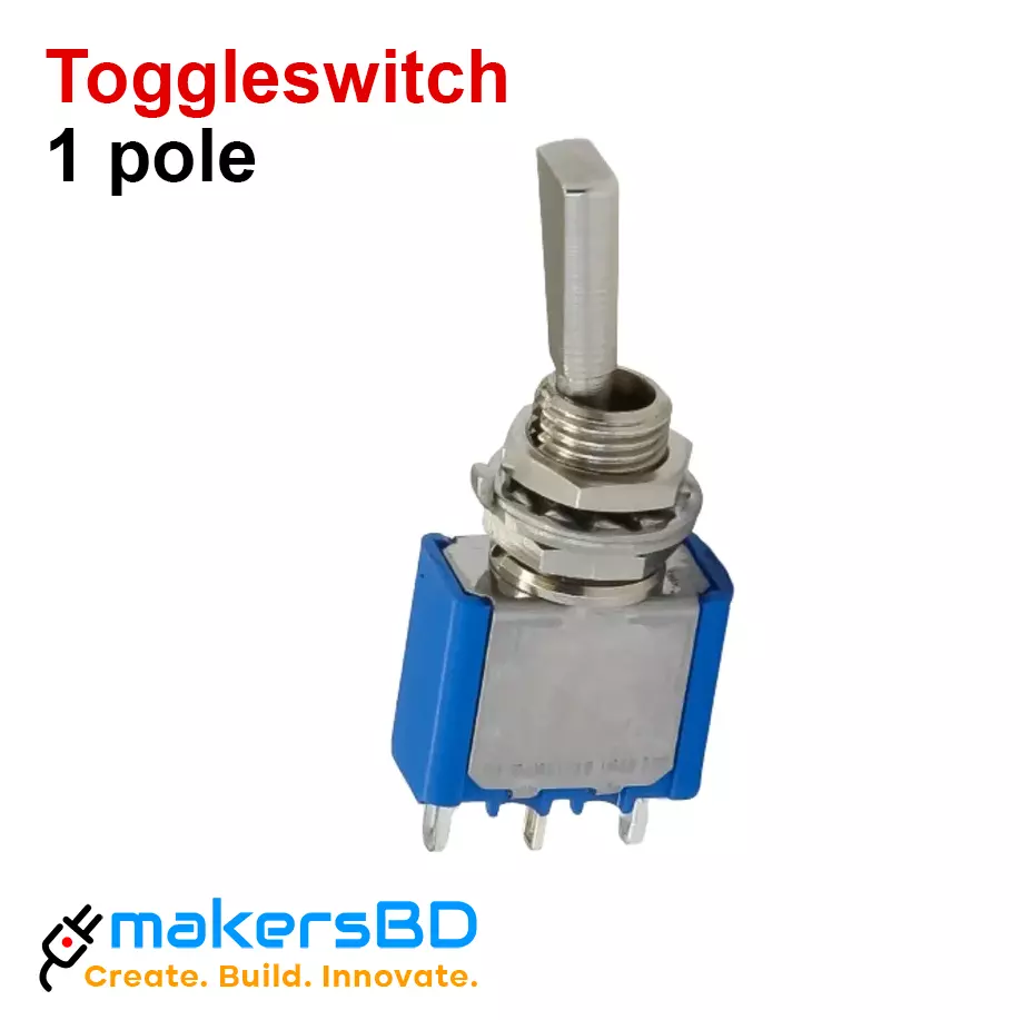 Toggleswitch 1 Pole ON-OFF-ON Flat Toggle
