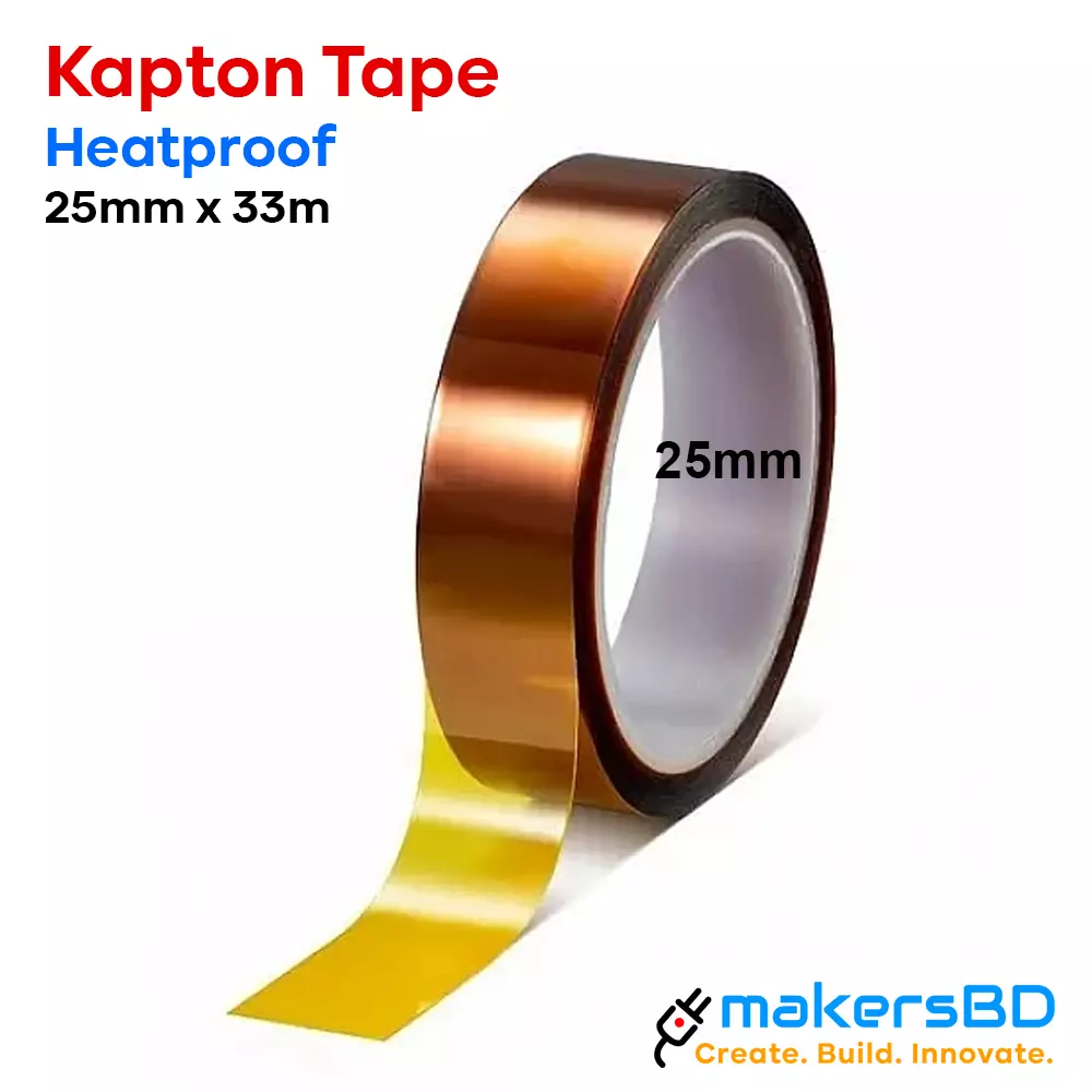 Kapton Tape 25mm x 33m Heatproof High Temperature Polyimide Electrical Insulation Tape