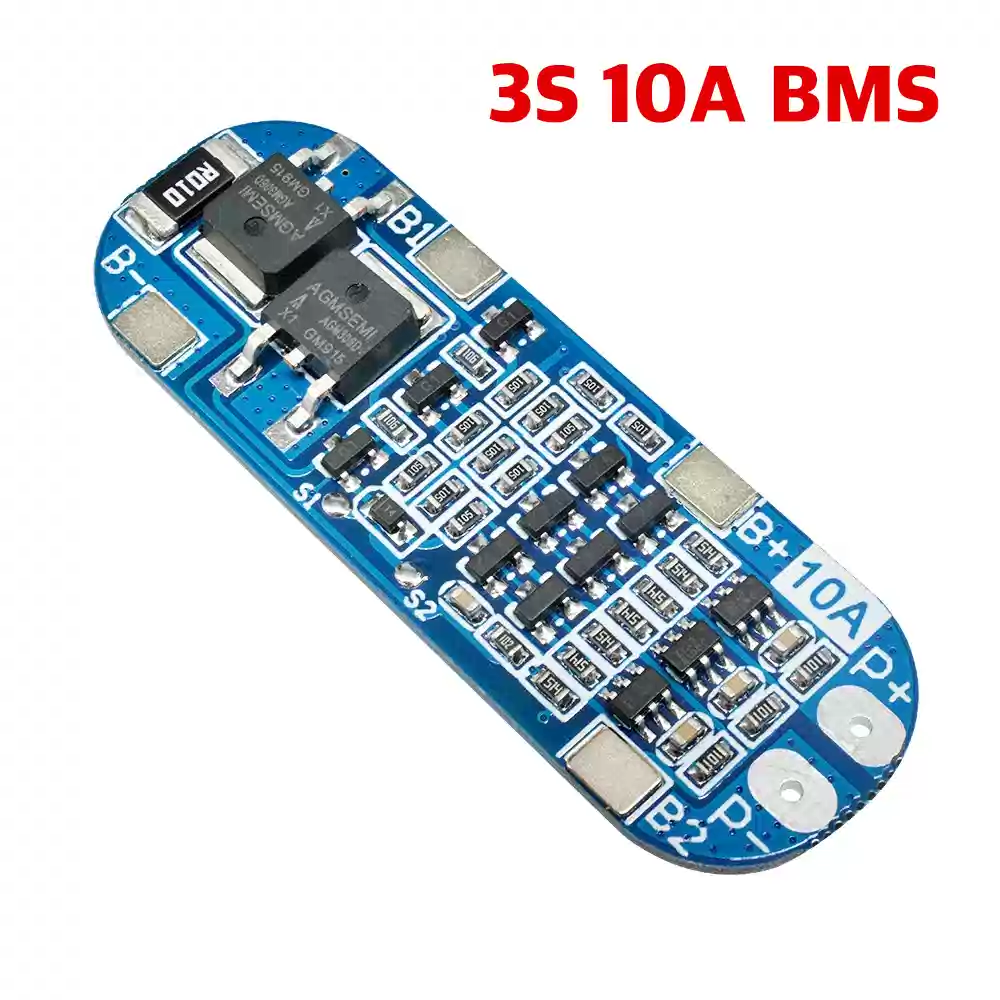 3S 10A 12.6V BMS Battery Protection Board