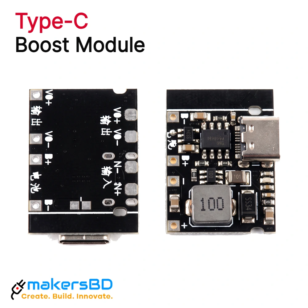Type-C 5V Step-Up Boost Lithium Battery Charging and Discharging Protection Board